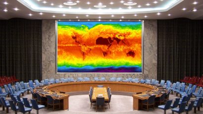 United Nations security council climate change map
