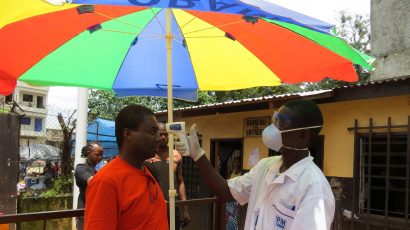 Ebola screening in Guinea in 2014.