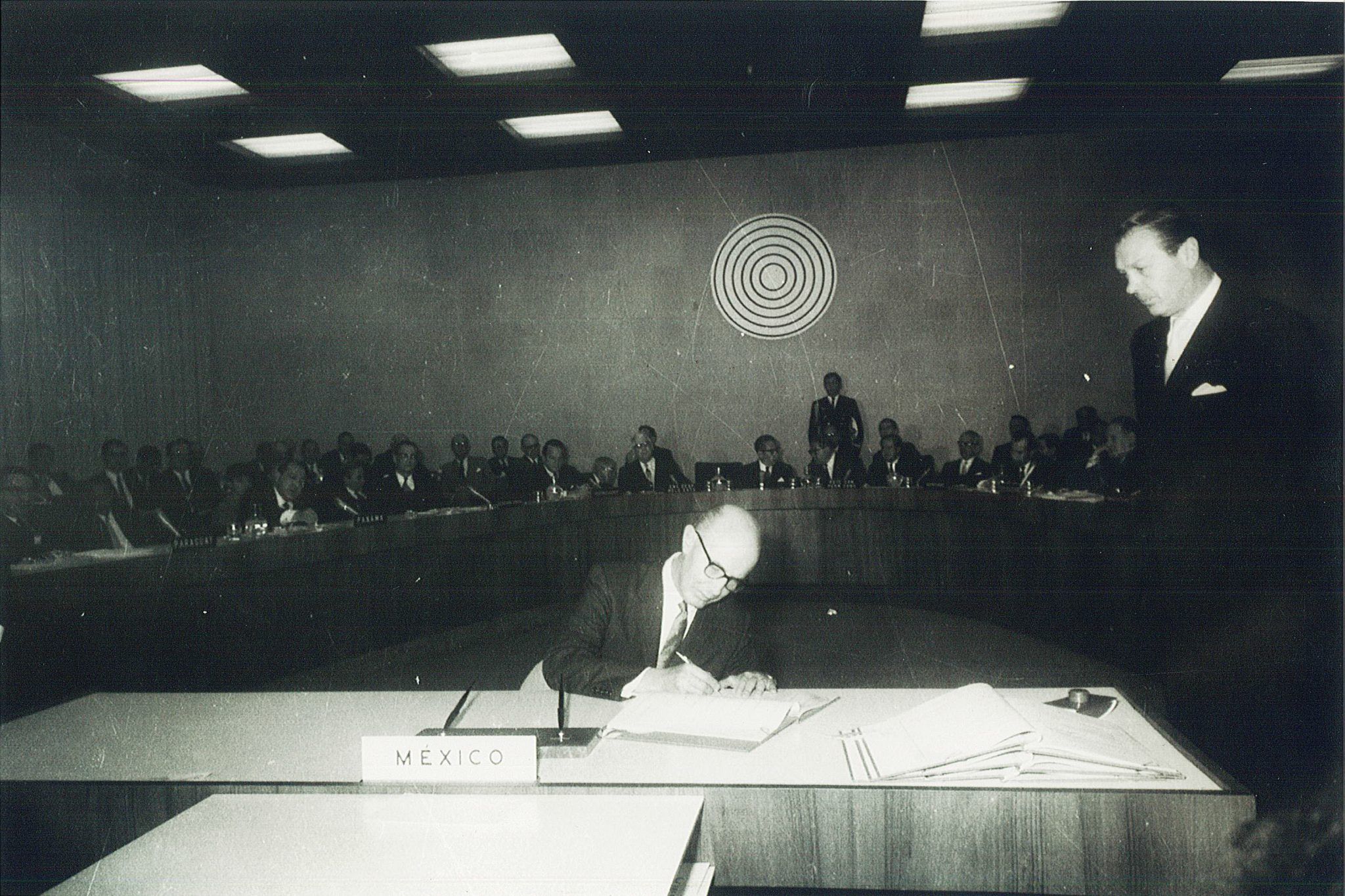 Mexico signs the Treaty of Tlatelolco in 1967.