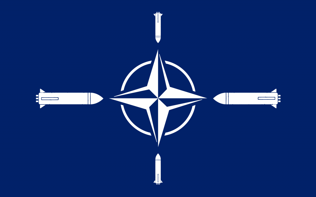 NATO flag missiles
