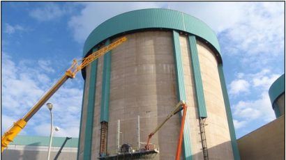 Decommissioning work in progress on Unit 2 at the Zion Nuclear Power Plant. (Photo credit: ZionSolutions LLC.)
