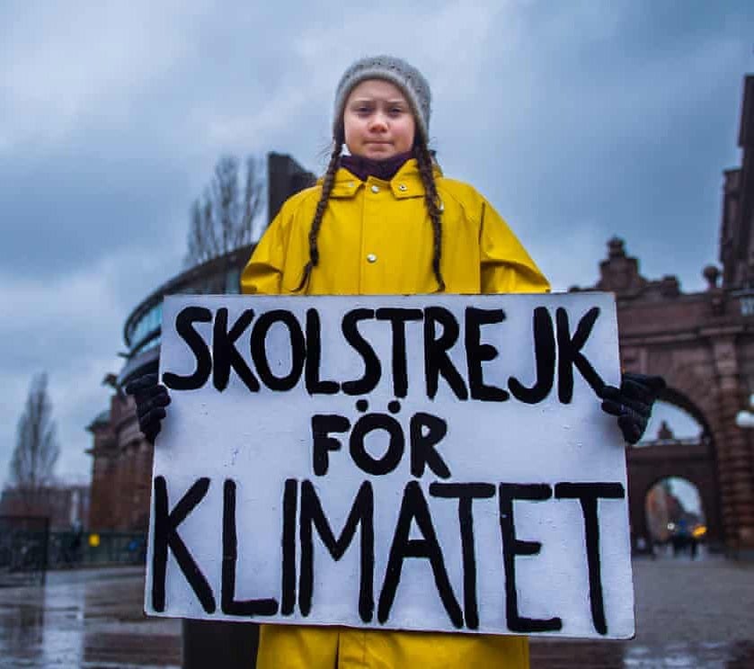 Greta Thunberg, 15. Photograph: Hanna Franzen/EPA