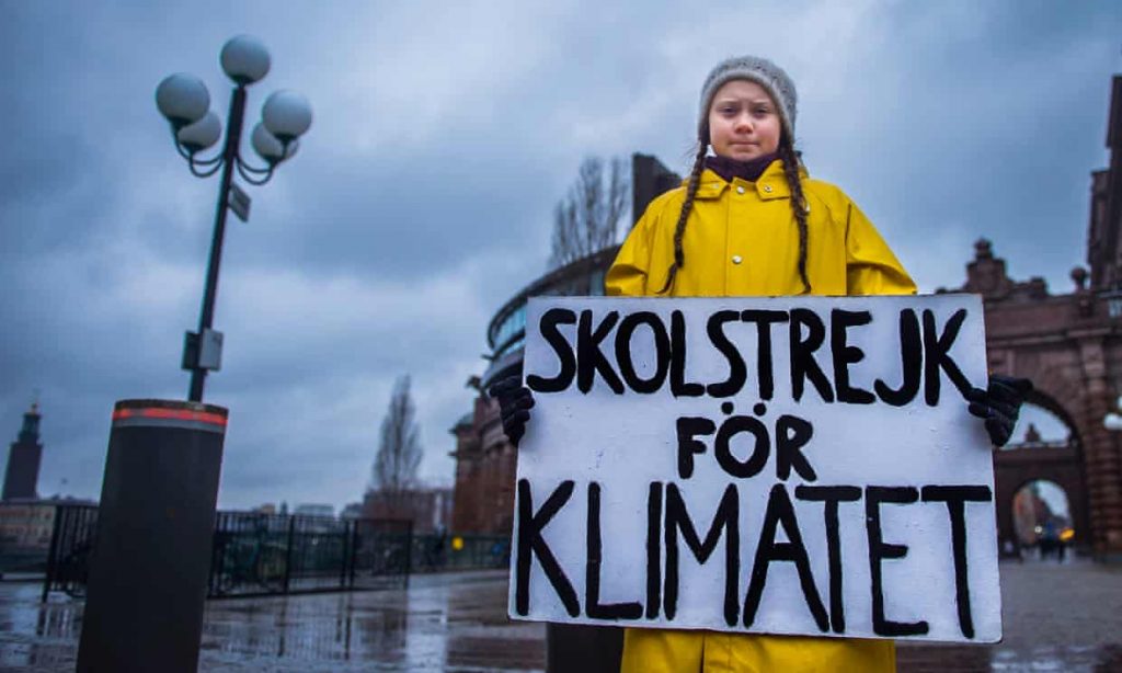 Greta Thunberg, 15. Photograph: Hanna Franzen/EPA