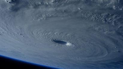eye of hurricane from space
