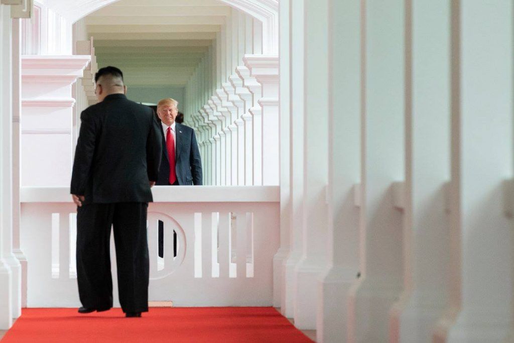 Trump and Kim in Singapore 2018