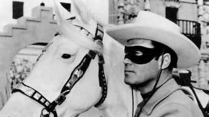 Clayton Moore as the Lone Ranger in 1965. His “silver” bullets were actually made from aluminum.
