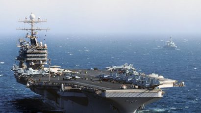 The USS Abraham Lincoln on a 2012 mission in the Persian Gulf. US Navy photo by Mass Communication Specialist 3rd Class Jerine Lee.