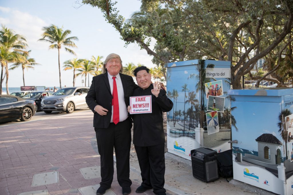 Trump and Kim impersonators