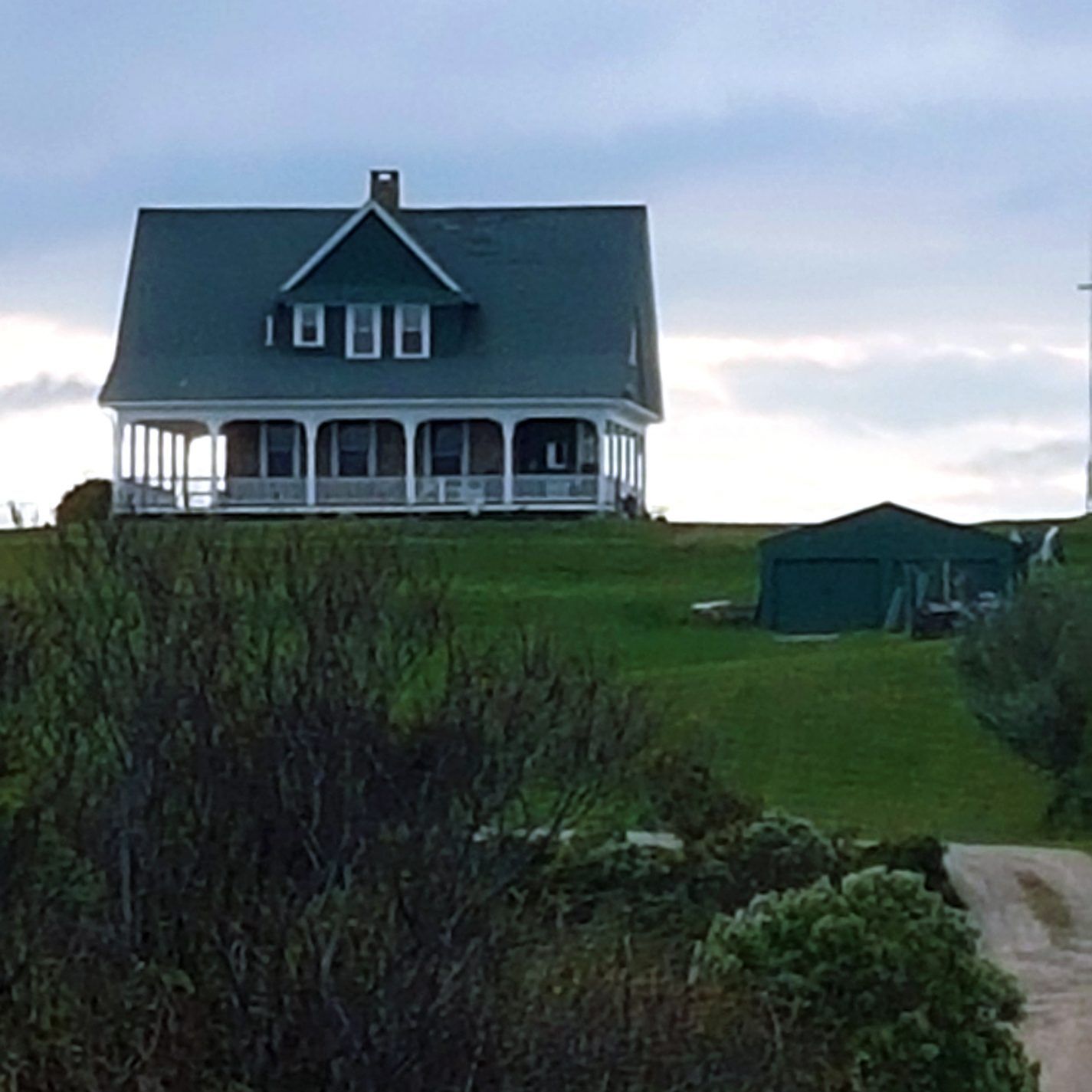 The distinctive architecture of this windswept island, with its emphasis on porches, can be seen in the most modern buildings. Photo courtesy of Dan Drollette Jr.