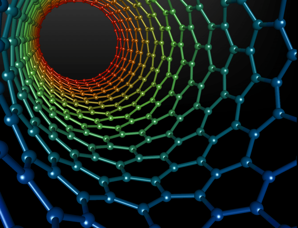 Depiction of a carbon nanotube