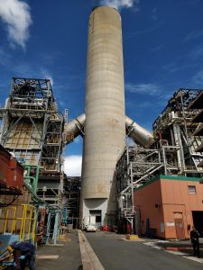 One unit of a power plant in San Juan, Puerto Rico, that is being converted to use natural gas. 
