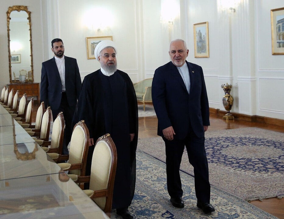 Iranian President Hassan Rouhani and Foreign Minister Javad Zarif.