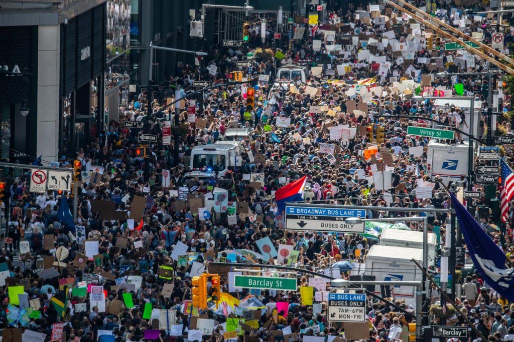 September 2019 climate strike in New York City.