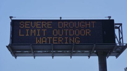 highway sign drought