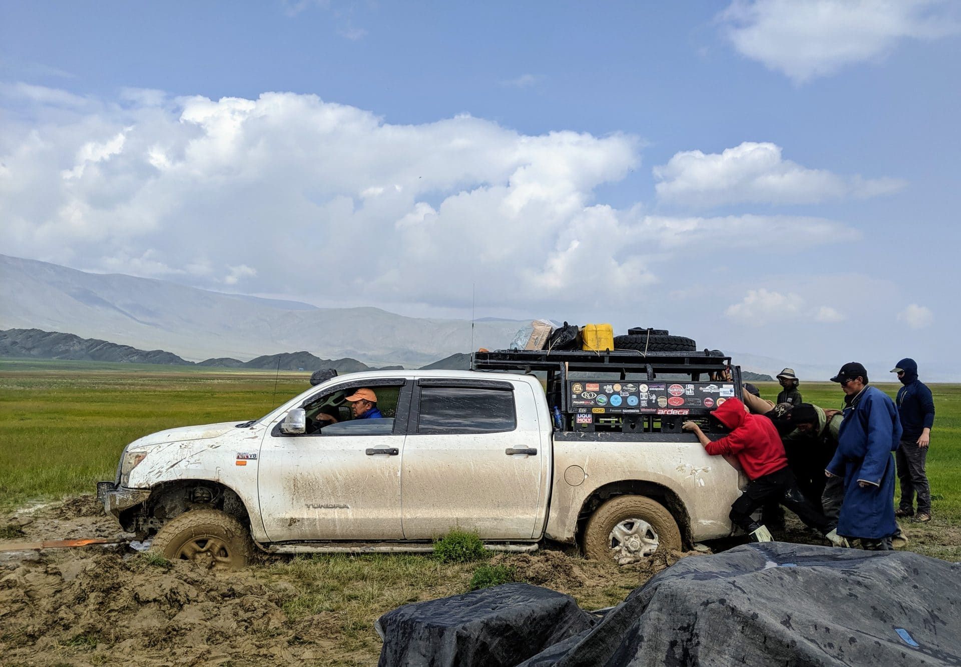 mongolia Stephanie Fox climate change truck mud river glacier