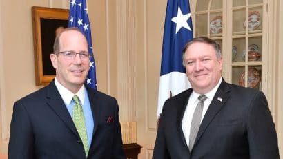 Christopher Ford and Mike Pompeo.
