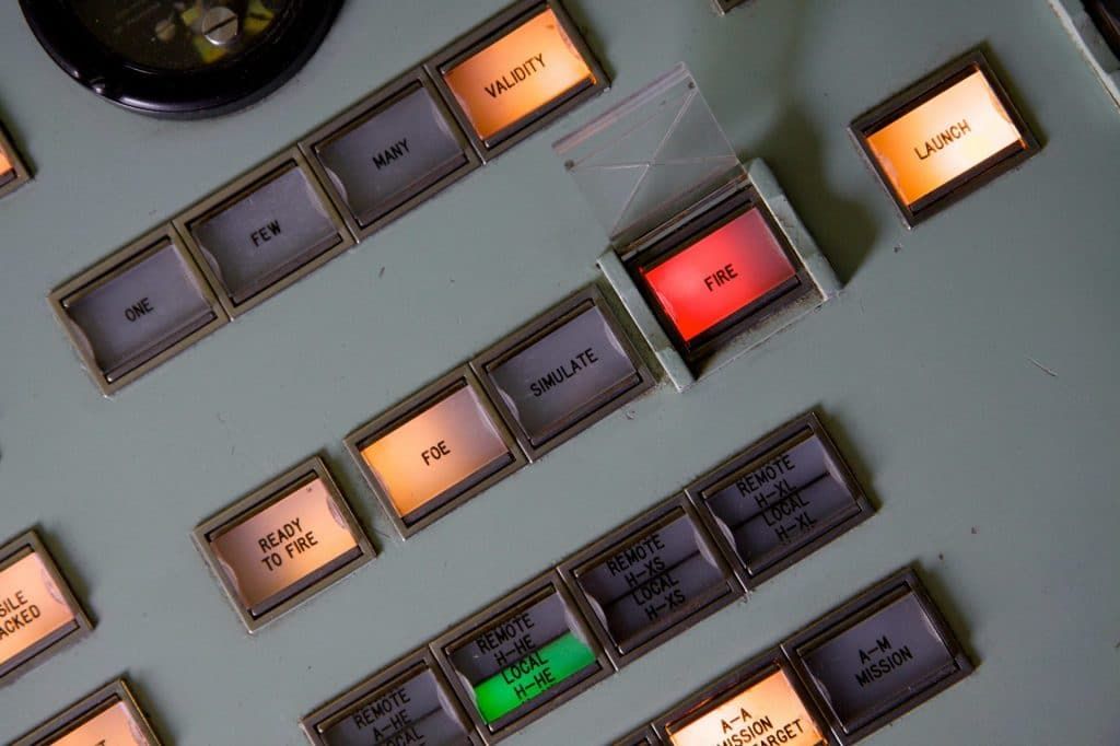 Nuclear launch console.