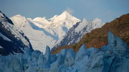 The Fairweather Mountains and Margerie Glacier at Glacier Bay National Park in Alaska