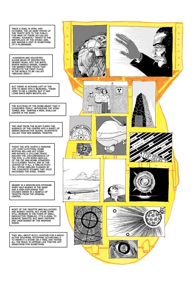 An interior page from "Trinity: A Graphic History of the First Atomic Bomb "