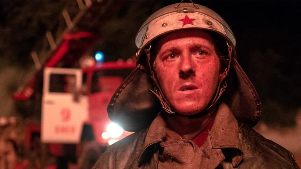 A firefighter on the first-response team in the five-part Chernobyl miniseries co-produced by HBO and Sky.