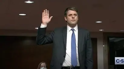 Justin Walker at his May 6 Senate confirmation hearing.