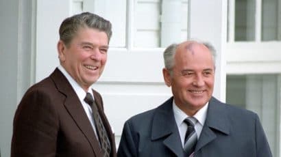 Ronald Reagan and Mikhail Gorbachev