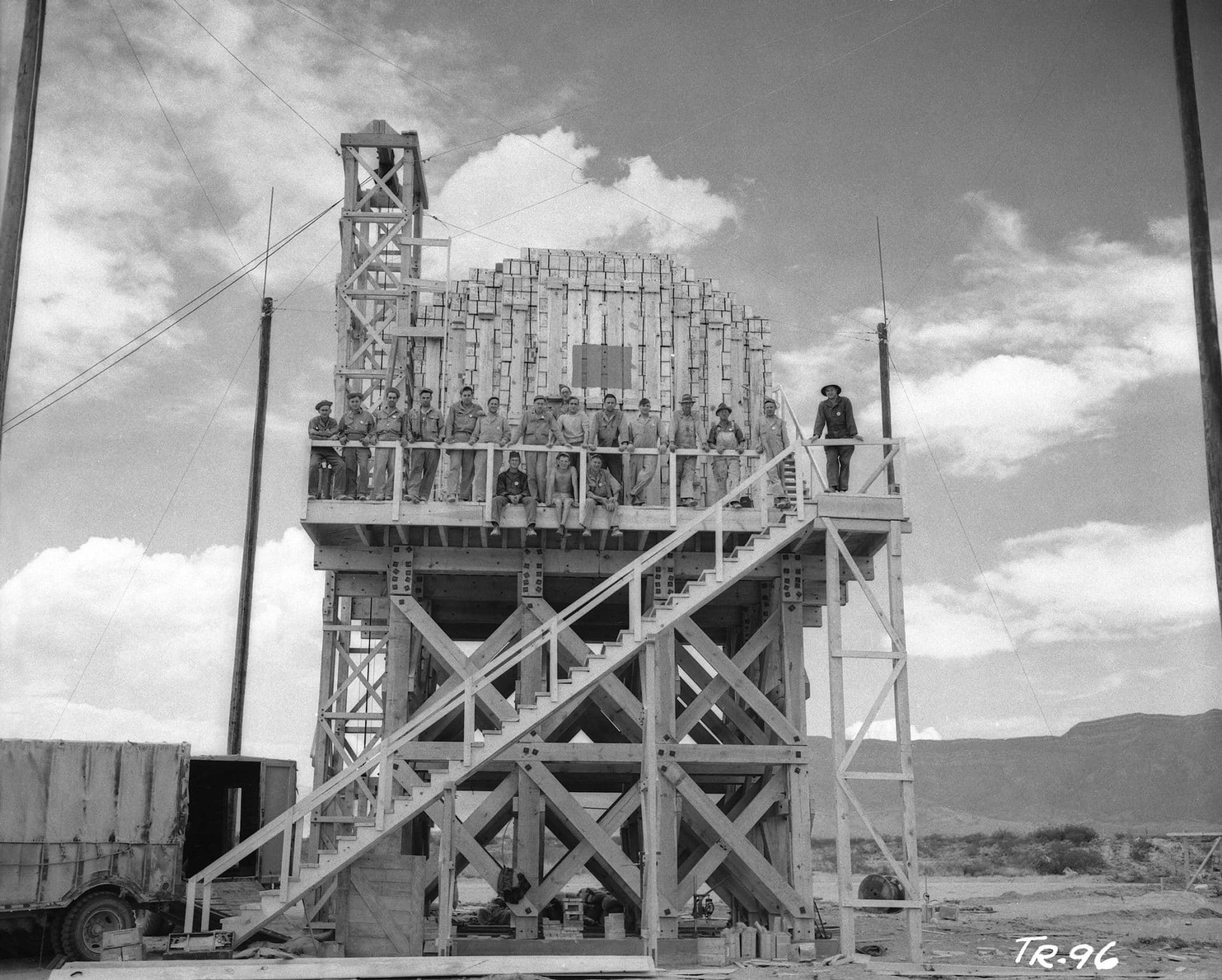 108 tons of explosives were detonated for a May 7 "dress-rehearsal" that evaluated various experimental systems critical to the actual nuclear test.