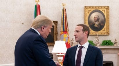 Donald Trump meets with Mark Zuckerberg.