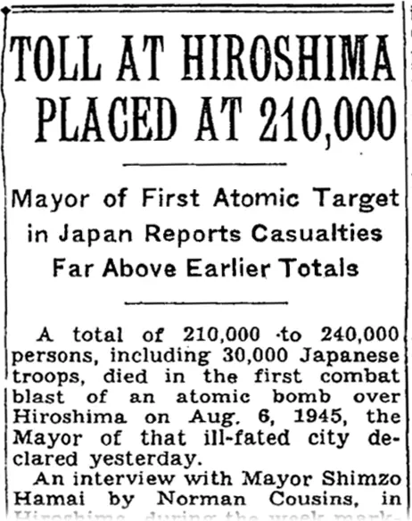 new york times atomic bomb hiroshima 1945