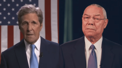 Former secretaries of state John Kerry and Colin Powell