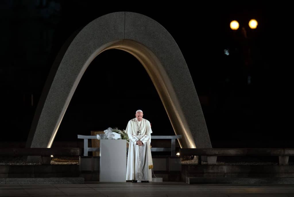 Pope Francis in Hiroshima in November 2019.
