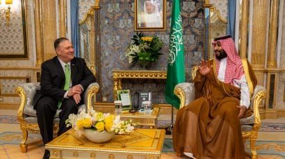 Mike Pompeo and Mohammed bin Salman