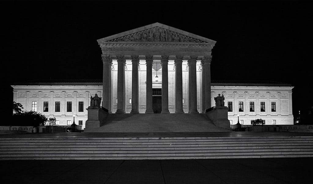 The US Supreme Court building.