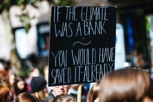 If climate was a bank protest