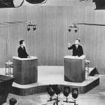 1960 Kennedy-Nixon debate, in television studio.