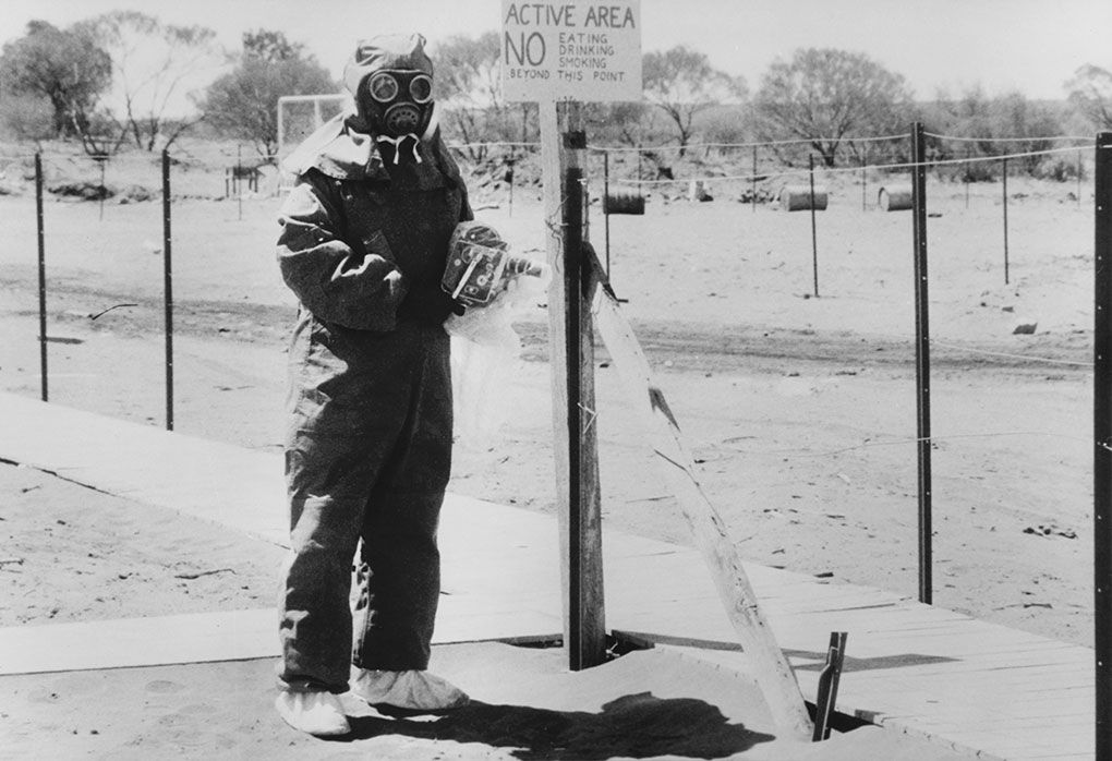 photographer at British nuke test site in Australia