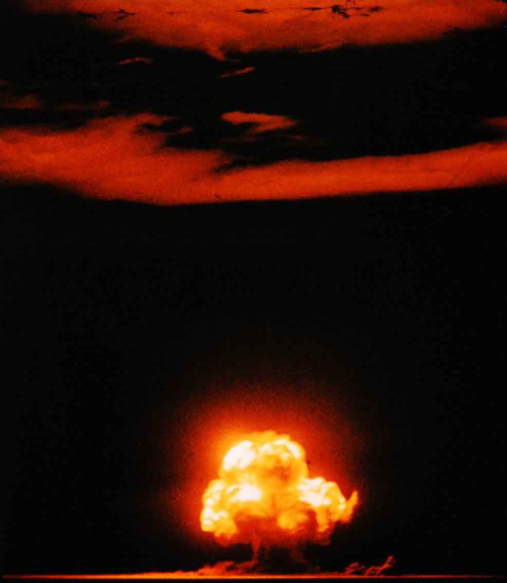 The first atomic bomb test.