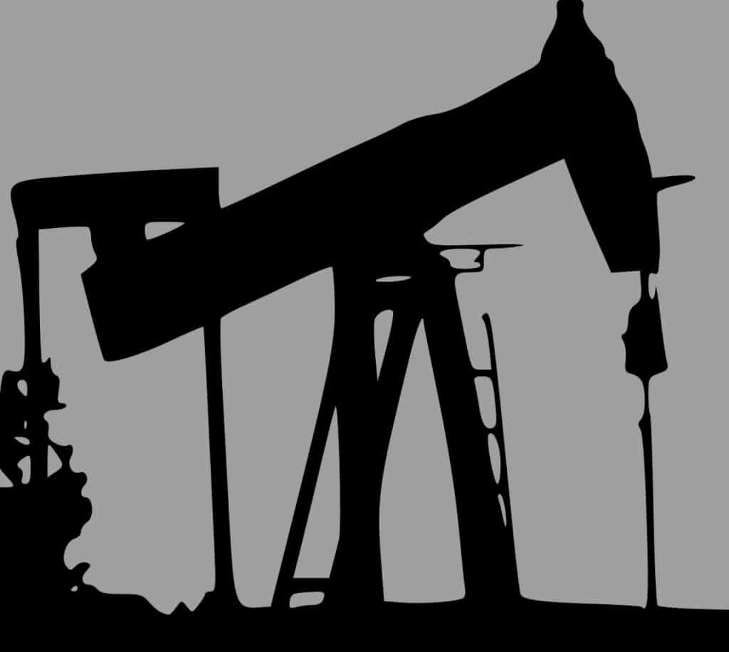 Oil rig silhouette