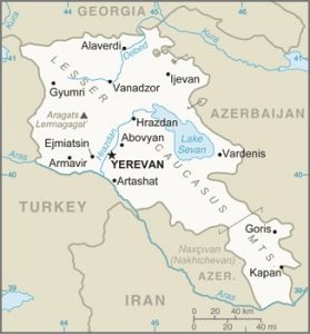 Map of Armenia. Credit: The World Factbook 2021. Central Intelligence Agency.