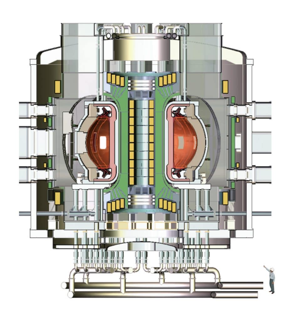 artist's illustration of a fusion power plant