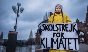 Greta Thunberg school strike sign