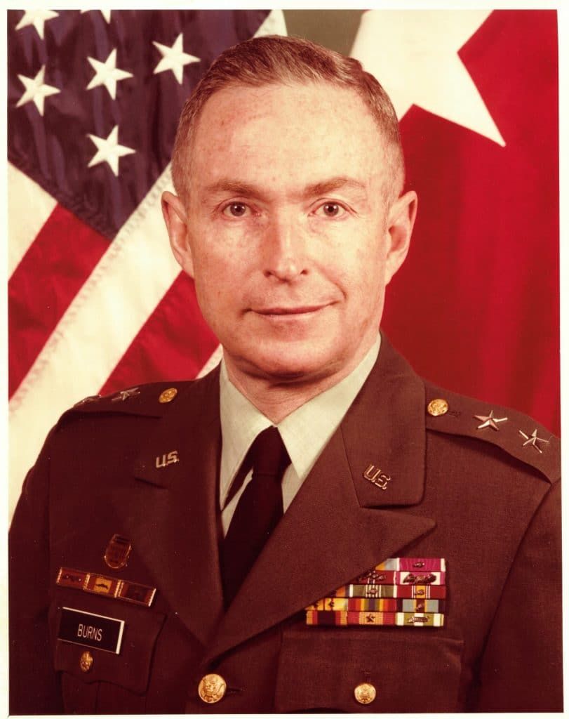 Maj. Gen. William F. Burns at the United States Army War College. Photo provided by the family and used with permission.