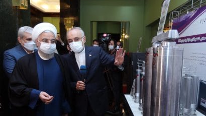 Iranian President Rouhani in April visiting the exhibition of nuclear achievements. Credit: Official website of the President of the Islamic Republic of Iran. https://president.ir/en/120598.