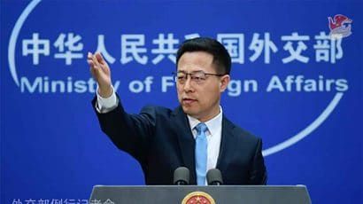 Chinese Ministry of Foreign Affairs spokesman Zhao LIjian.