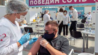 COVID-19 vaccination in Moscow.