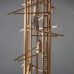 Bell Tower for Hiroshima, a terracotta and wood sculpture by Isamu Noguchi