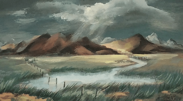 Landscape painting by Martyl Langsdorf