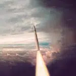 Artist's concept shows future ICBM blasting into sky