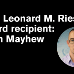 Photo of Noah Mayhew, 2021 Leonard M. Rieser Award winner