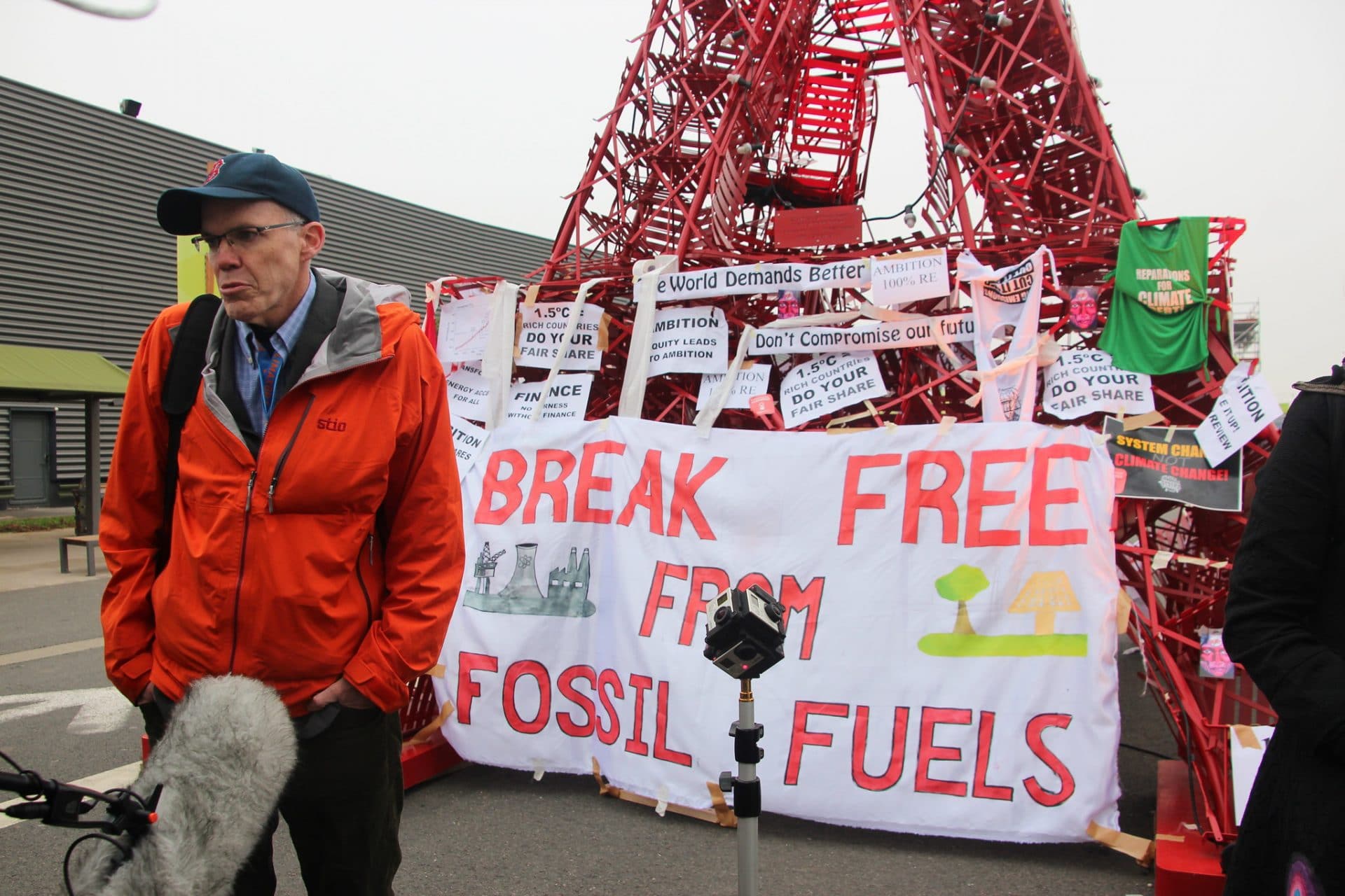 bill mckibben at protest against fossil fuels